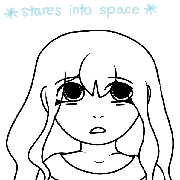 either i'm doodling elle EVERYWHERE or i'm staring at the ceiling - Online Drawing Game Comic Strip Panel by Elle