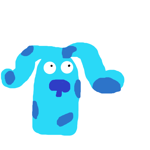 Bloo + Blue = Blue's Clues - Online Drawing Game Comic Strip Panel by BananaDoc