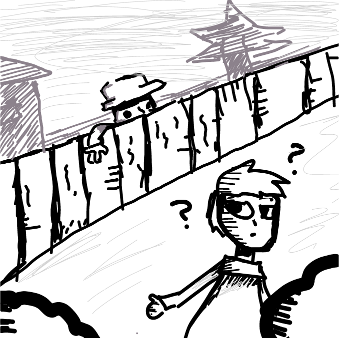 this guy is weirded out - Online Drawing Game Comic Strip Panel by PeanutBitter