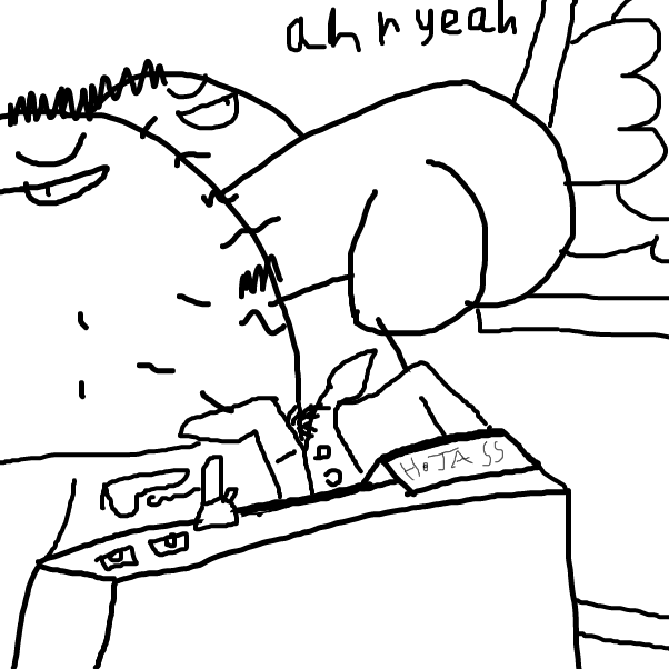 The boss at work. - Online Drawing Game Comic Strip Panel by BananaDoc