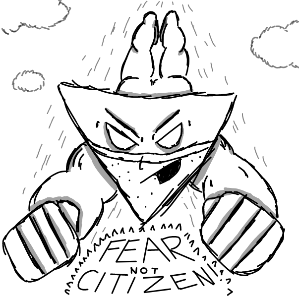 Captain Nacho is Here! - Online Drawing Game Comic Strip Panel by SpaceMattress