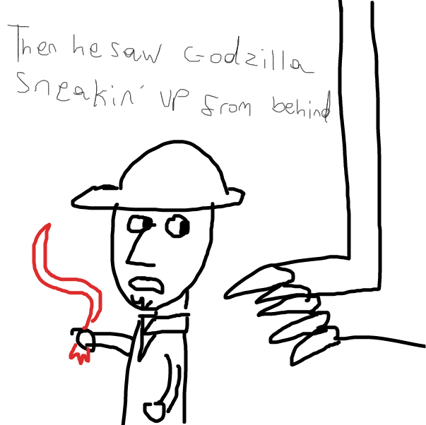 Drawing in AND BATMAN WAS INJURED by pavemento