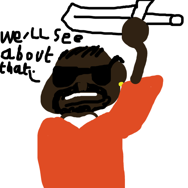 UH OH! It's The "I Believe I Can Fly" Guy. - Online Drawing Game Comic Strip Panel by BananaDoc