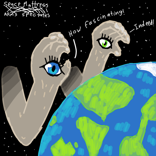 Space Mattress = Arms Spectates - Online Drawing Game Comic Strip Panel by SpaceMattress