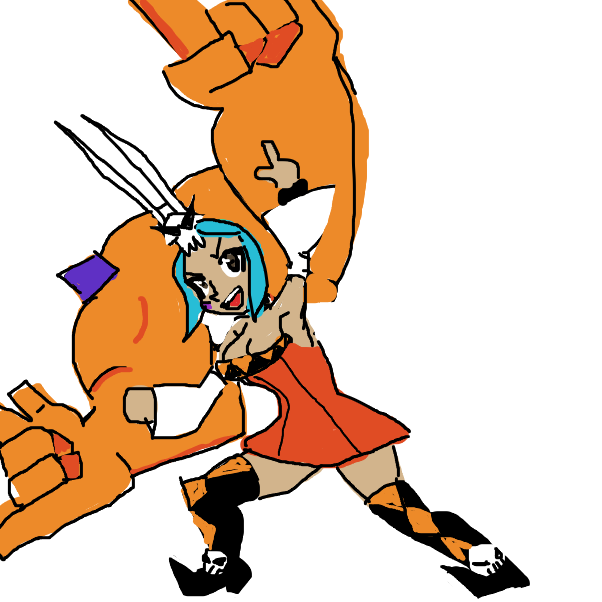 Drawing in Draw girls from videogames by Skullheart