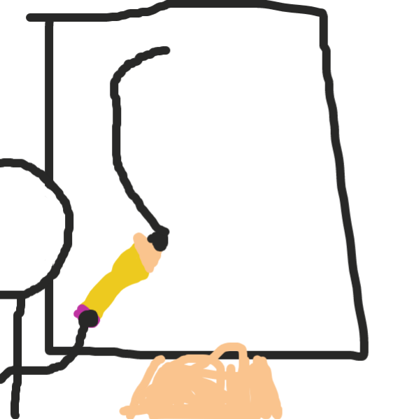 the person starts his drawing - Online Drawing Game Comic Strip Panel by Duncan