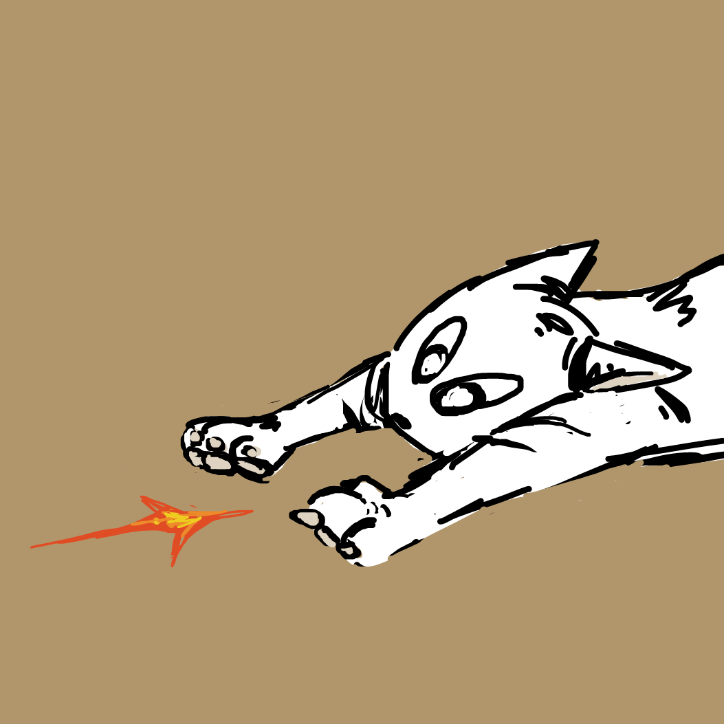 Drawing in cat claw by Hollis