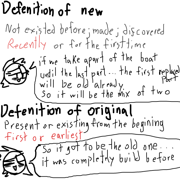 huh.....  we have a probelm though.......        How long is new until it became old? - Online Drawing Game Comic Strip Panel by FifaSam