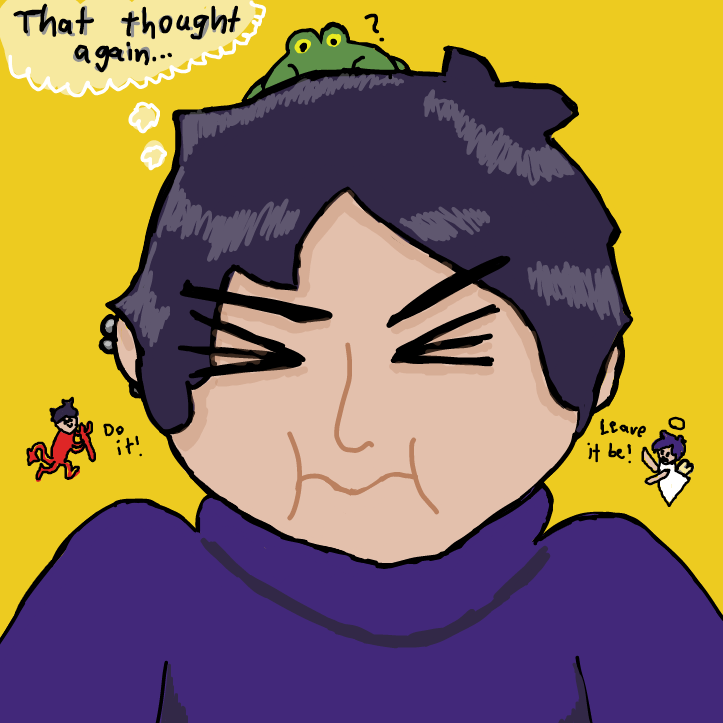 Fear not, friends! The frog is back :D - Online Drawing Game Comic Strip Panel by SpaceMattress