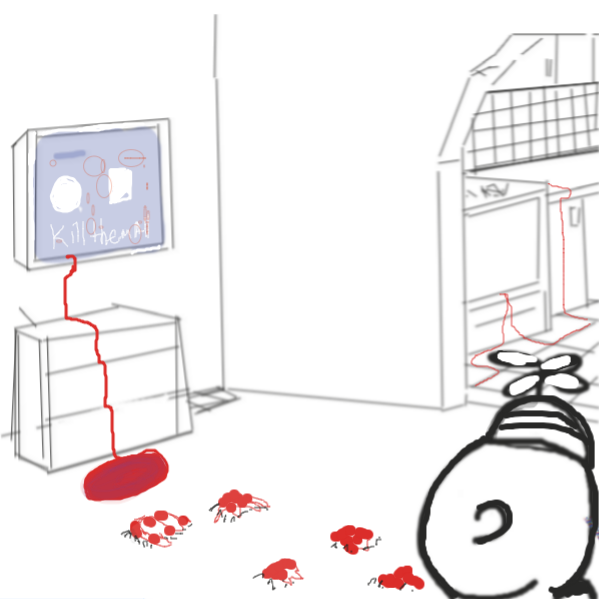 Drawing in cutting  by kurocartoonist