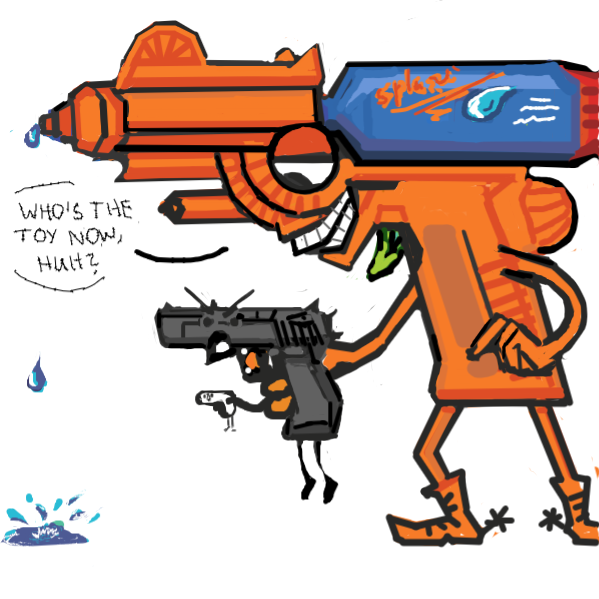 bang bang ... splash? - Online Drawing Game Comic Strip Panel by Killjoy