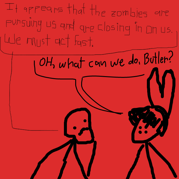 What if we intentionally keep the art badly like this, with a different text style for each character? idk who the pruple masked looking guy is but he looks cool. - Online Drawing Game Comic Strip Panel by KringlePringles