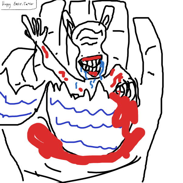 Easter bunny! Happy Easter our Father in heaven! AMEN - Online Drawing Game Comic Strip Panel by Xayli