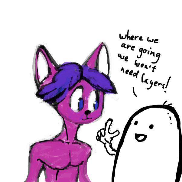 we might need clothes - Online Drawing Game Comic Strip Panel by Peyocay