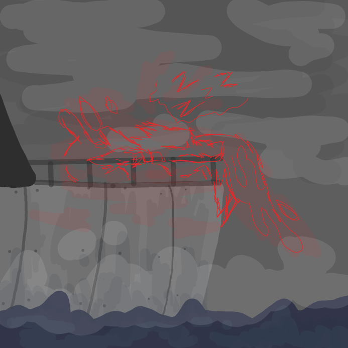 all of the creature breach parts are all on a small cargo ship and is dark since theres no power there. - Online Drawing Game Comic Strip Panel by scarlett