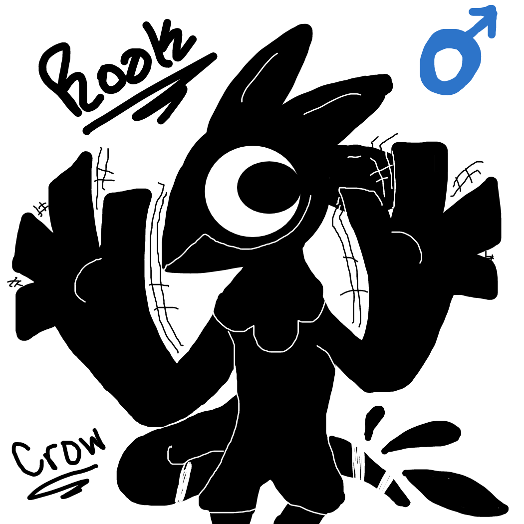 Drawing in fursona :p by iiRoyalistiCrow