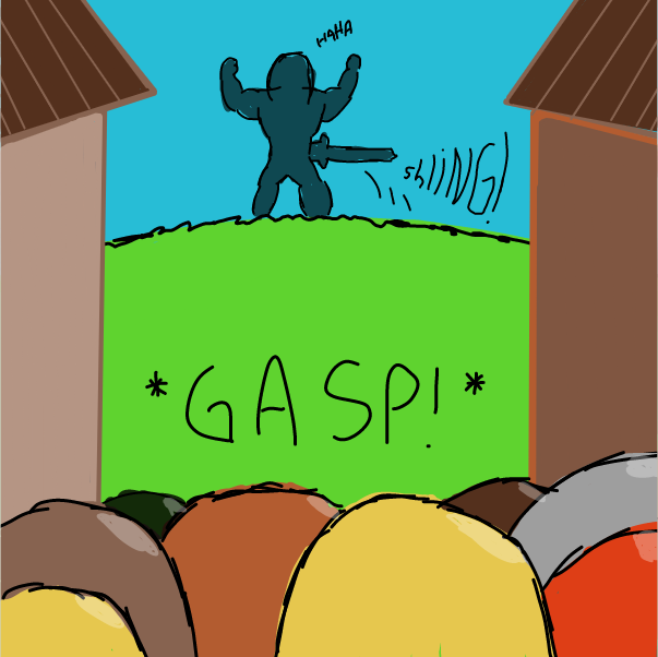 a truly unfortunate angle - Online Drawing Game Comic Strip Panel by SpaceMattress