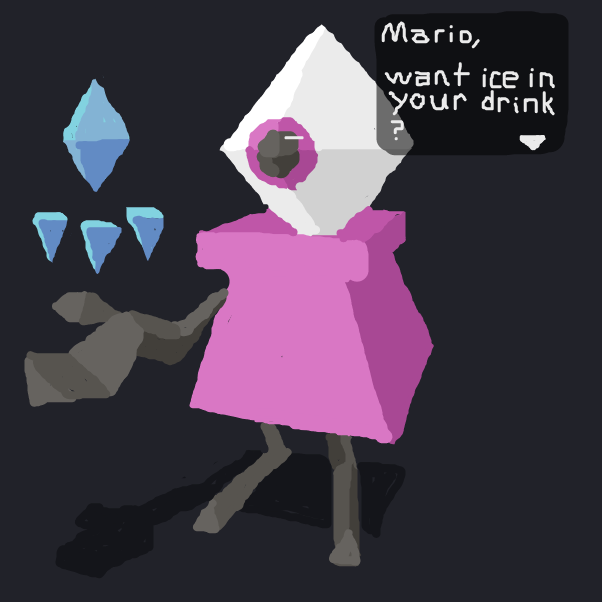 mario's prepaid mobile data... all used on phone games...
time for a chilled glass of 7-up with JA

 - Online Drawing Game Comic Strip Panel by Chepley