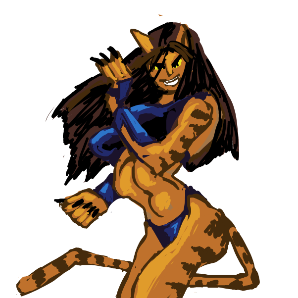 Sheba from FX Fighter - Online Drawing Game Comic Strip Panel by Peyocay