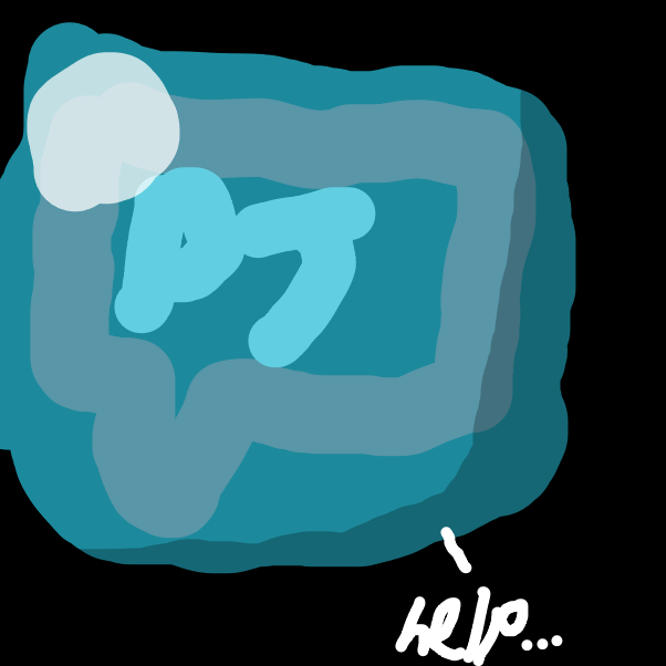 Drawing in The Ice Cube Of Death by lovelyfox123