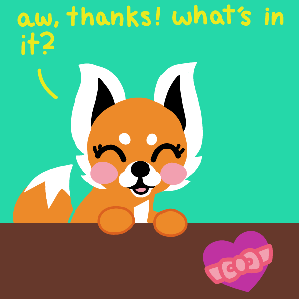 Drawing in Valentine Box by Elle