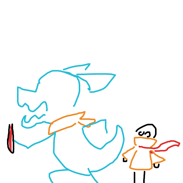 Drawing in baton race! by Derren