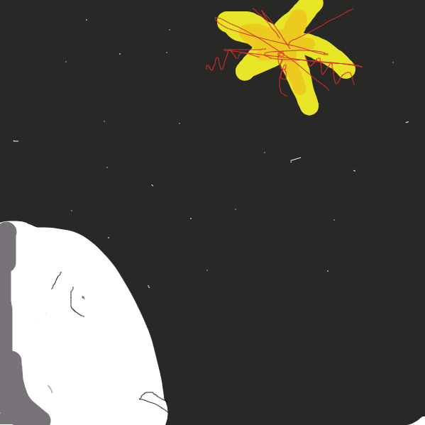 A supernova occurs in the night sky - Online Drawing Game Comic Strip Panel by Jenndar