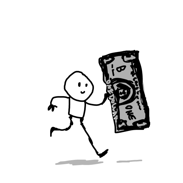 I need a dollar dollar 
a dollar is what I need
 hey hey - Online Drawing Game Comic Strip Panel by Peyocay
