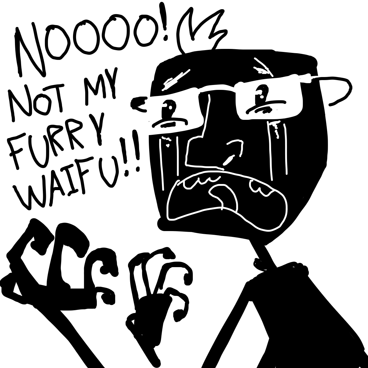 Drawing in Not my sexy bunny baby! by IsaacChamplain