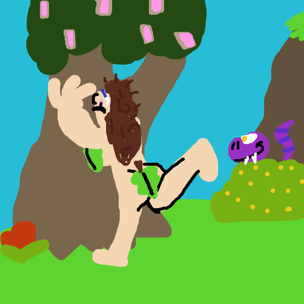 Drawing in Perpent Tempts Eve by BananaDoc