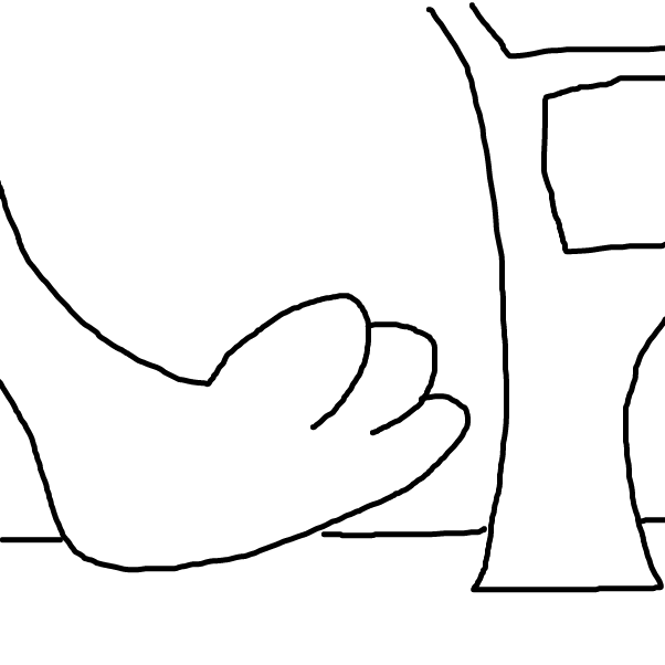 Drawing in Toe Stubber by Derren