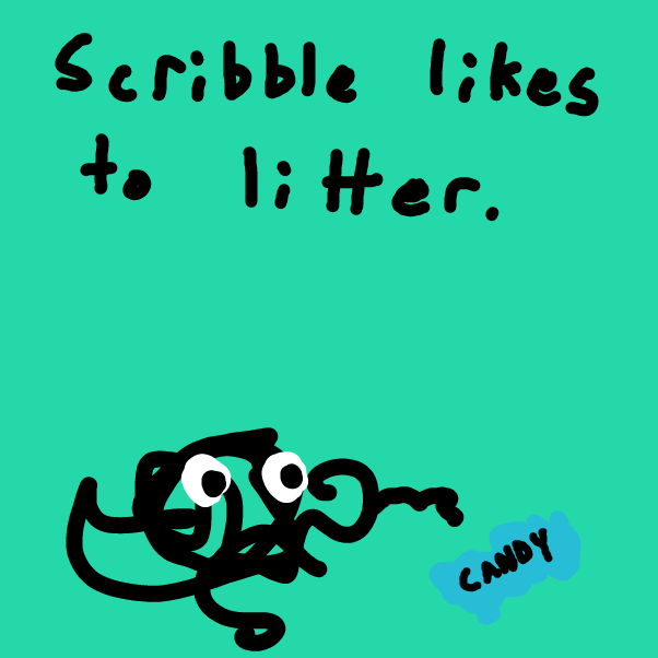 Scribble is a bad dude - Online Drawing Game Comic Strip Panel by Santa