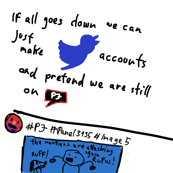 or just tie the drawing to a drone and send it off someplace - Online Drawing Game Comic Strip Panel by Peyocay