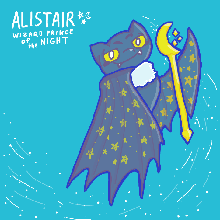 He's a bit full of himself, but his skills in magic and flight make up for it. - Online Drawing Game Comic Strip Panel by SpaceMattress