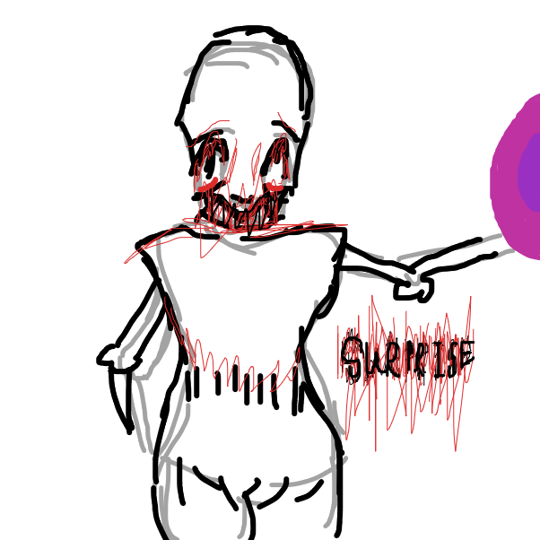 bloody face - Online Drawing Game Comic Strip Panel by kartoshka