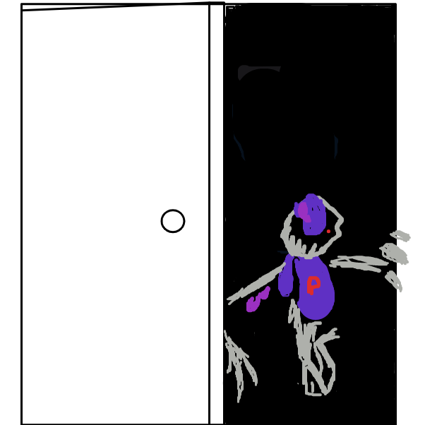 Drawing in Fnaf 4 panel jam  addition by Aco Decko