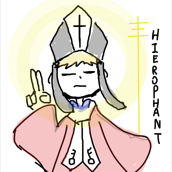 there is some unique about the scraf.... there is also a key design in original tarot card - Online Drawing Game Comic Strip Panel by fifa's memories