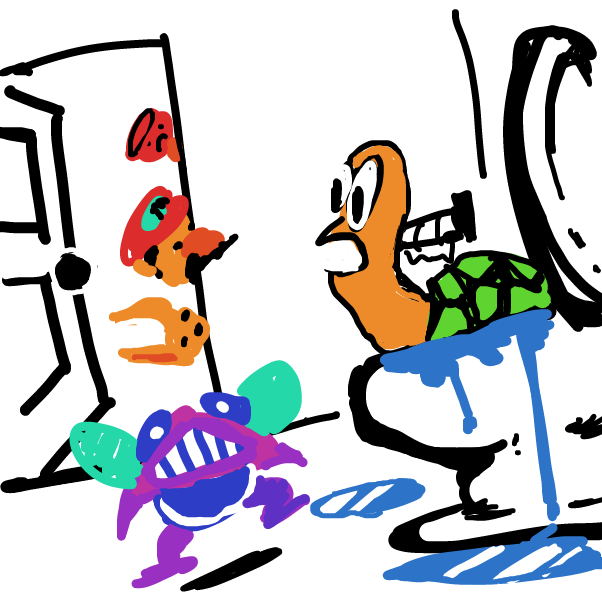 a strange job being a plumber - Online Drawing Game Comic Strip Panel by Peyocay