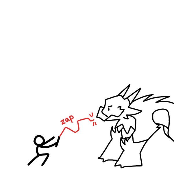 the monster is not amused - Online Drawing Game Comic Strip Panel by Elle