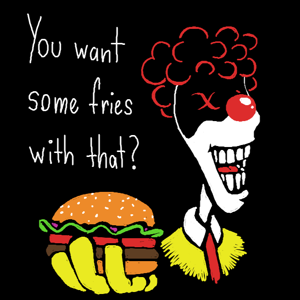 Drawing in Scary Clown by Aluminimalism