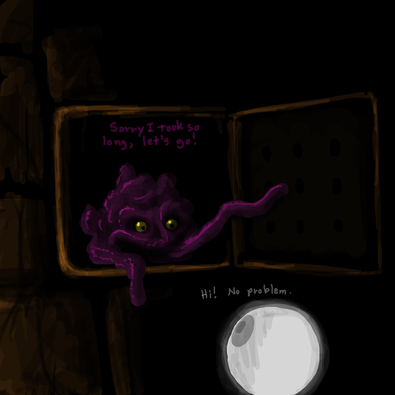 Drawing in The Hatch In The Cellar by TFD