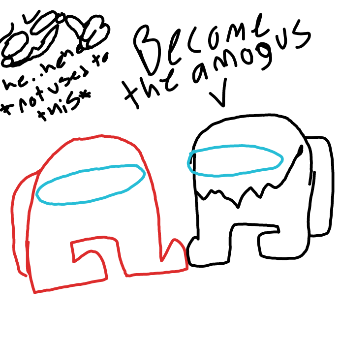 become da amogus... - Online Drawing Game Comic Strip Panel by scarlett