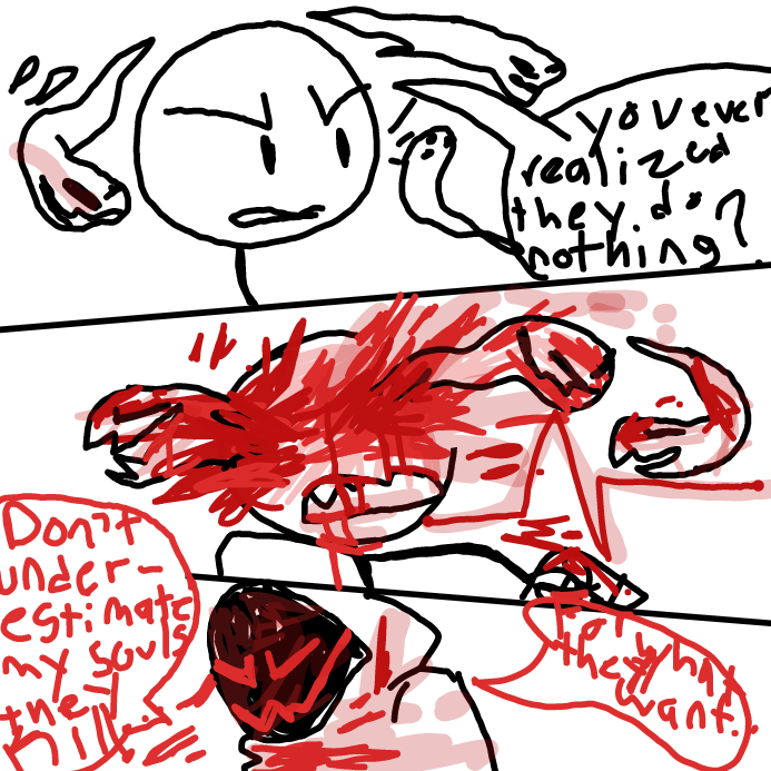 this pannel to grusome - Online Drawing Game Comic Strip Panel by scarlett