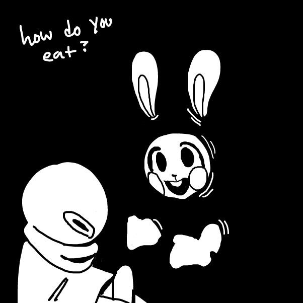 Drawing in I guess a q and a?  by Chumky