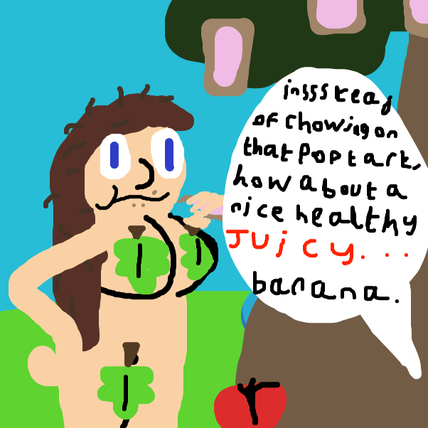 Drawing in Perpent Tempts Eve by BananaDoc