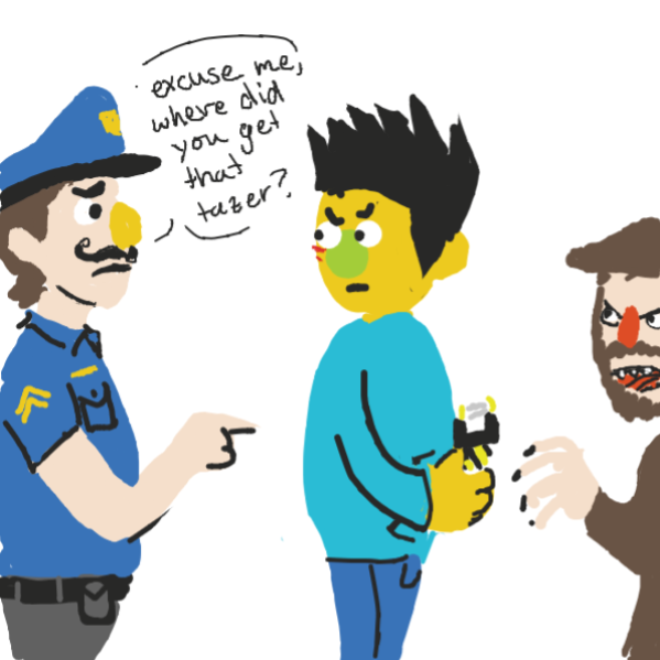 Drawing in The Yellow Man by Killjoy