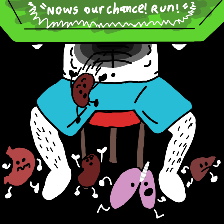 Organs are optional, right? - Online Drawing Game Comic Strip Panel by SpaceMattress