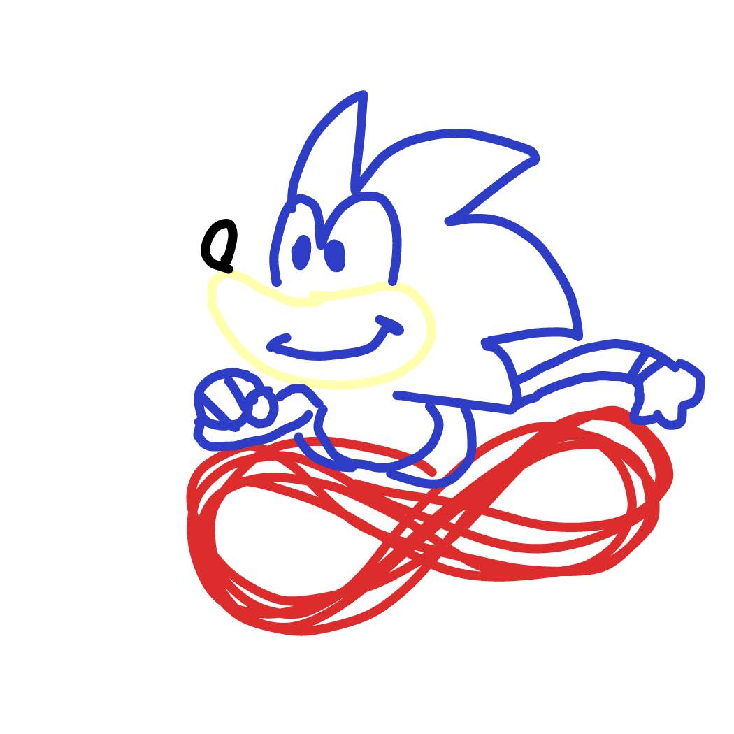 Sonic running really fast. - Online Drawing Game Comic Strip Panel by partehbear