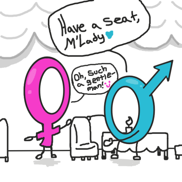 First panel in Gender Fluid drawn in our free online drawing game