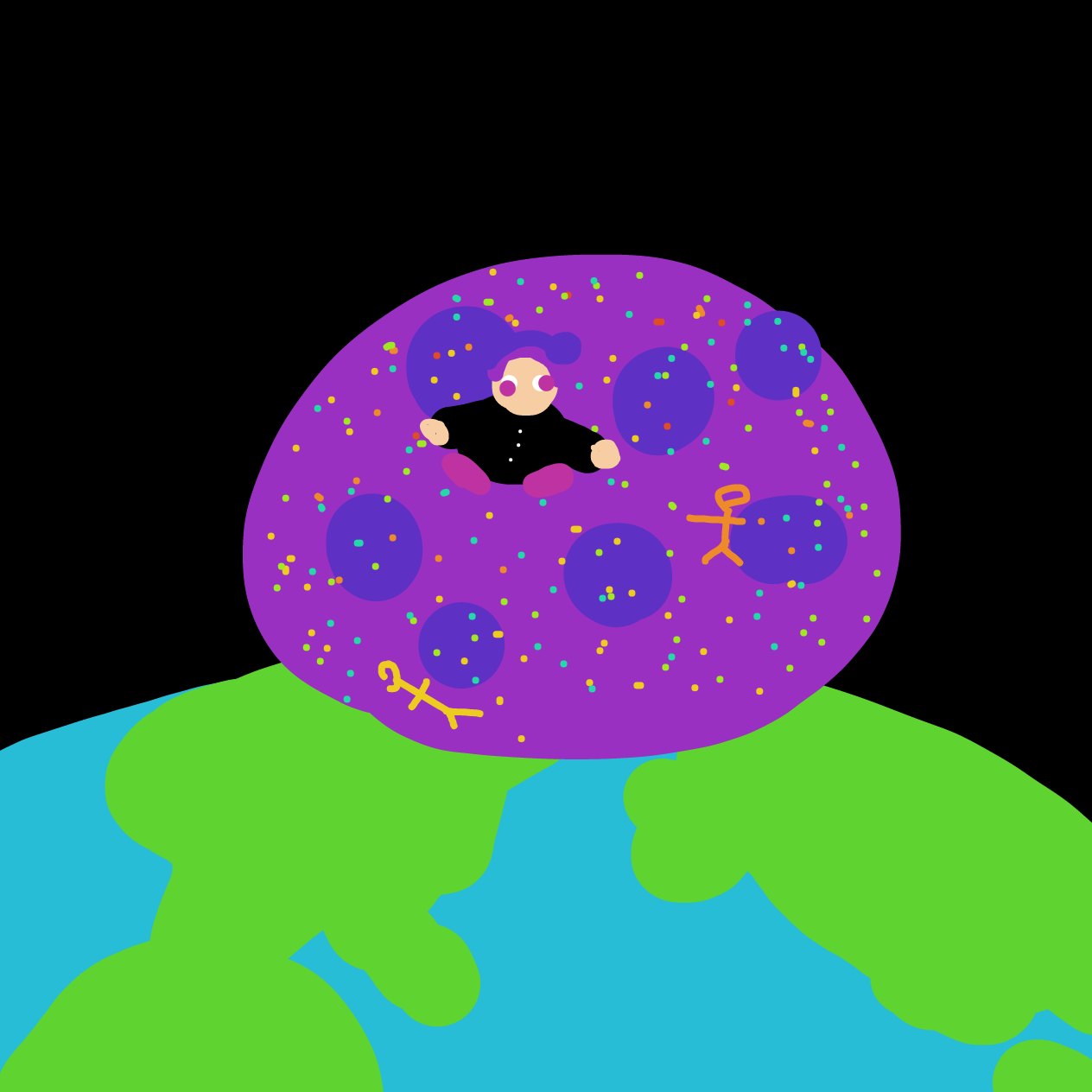 Drawing in Katamari by Zachary Loves feet